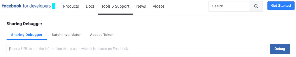 Facebook debugger