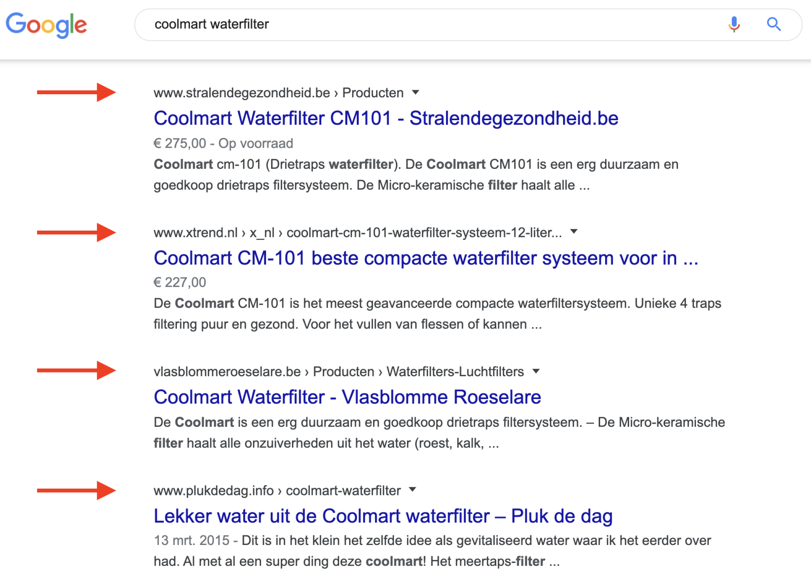 E-commerce SEO - coolmart waterfilter